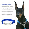 thumbnail image 1 of Collier pour Animaux en Métal de Rechange Lavable Robuste Ajustable Extérieur Randonnée Marche Jeu pour Animaux Remorquage Tour de Cou Accessoires Réfléchissant Bleu, 1 of 6