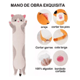 thumbnail image 3 of Almohada Larga De Peluche Gatito Cojin Juguete Suave 70 Cm Xtellar Gris, 3 of 4