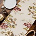 thumbnail image 6 of Fall Table Runner Thanksgiving Autumn Eucalyptus Leaves Table Runners Leaf Branch Linen Cotton Linen Dresser Scarf Kitchen Dining Table Decor for Fall Holiday Party Decor 13x72 Inch, 6 of 9