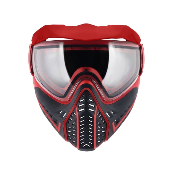 VForce Profiler 2.0 Paintball Goggle Mask with Dual Pane Thermal Clear Lens, Black and Red