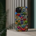 thumbnail image 4 of DistinctInk Tough Case for Apple iPhone 15 PLUS (6.7" Screen), Compatible with MagSafe Charging - "Vibrant Urban Expressions: Graffiti-inspired Street Art", 4 of 6