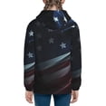 thumbnail image 6 of Kdxio American Flag Waving Print Pattern Kids Boys Girls Zip Up Hoodie 3D Printed Hooded Sweatshirt Hoody Coat with Pocket 7-12 Y-Small, 6 of 6