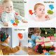 thumbnail image 2 of Juguetes de baño para bebé, 3 piezas de juguetes con ventosa, juguetes sensoriales para niños pequeños, juguetes de aprendizaje para niños, juguetes con sonajero para niños, 2 of 5