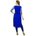 thumbnail image 5 of Phagun Women's Cotton Designer Kurta Blue Tunic Ethnic 3/4 Sleeve Kurta-16, 5 of 8