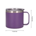 thumbnail image 4 of Advancent Taza portátil de acero inoxidable con tapa de asa, Camper, taza para beber leche aislada al vacío, botella para acampar, hogar, coche al aire Mostrada Púrpura Advancent HA010518-04B, 4 of 6