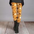 thumbnail image 3 of Halloween Leggings for Women Spooky Pumpkin Trick or Treat Print Festive Holiday Party Casual Soft Slim Stretch Pants Daily Party Outfits, 3 of 5