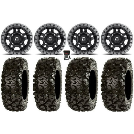 Fuel Anza Black 14 Wheels 28 Rip Saw Tires Sportsman RZR Ranger