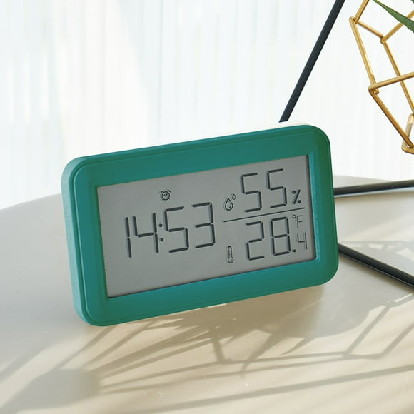 Dvkptbk Digital Alarm Clock Office Supplies Digital Alarm Clock with LCD Display Thermometers Hygrometer Digital Temperature Humidity Monitor Snooze Alarm with Smart Clock Calendar on Clearance
