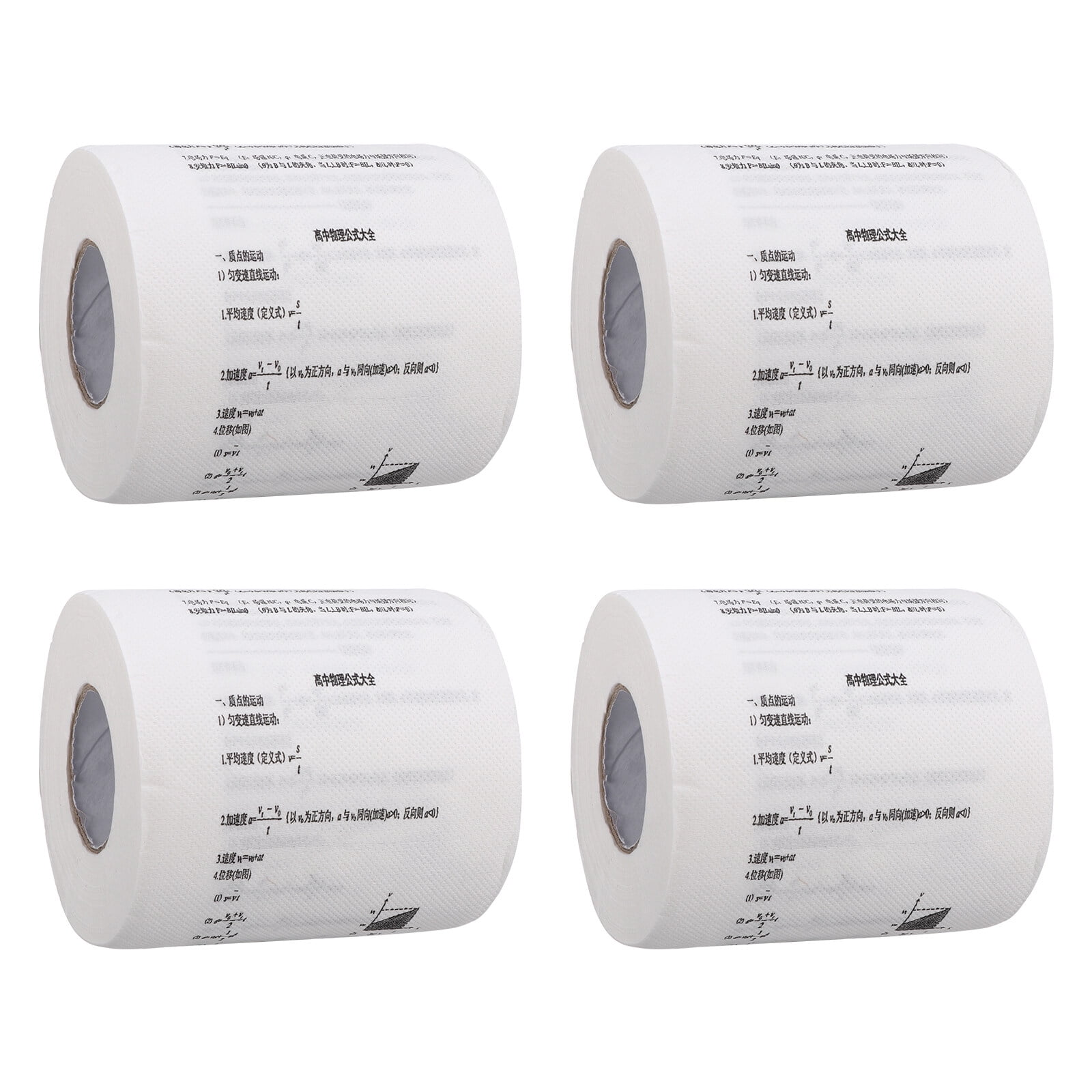 MasteelfCA 4 Rolls Chemical Physics Formula Printed Toilet Tissue Funny Toilet Tissue