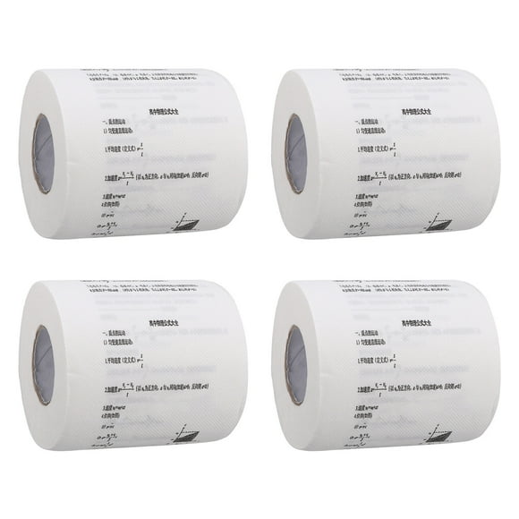 Papel higiénico impreso fórmula de la física química de 4 rollos Papel higiénico divertido