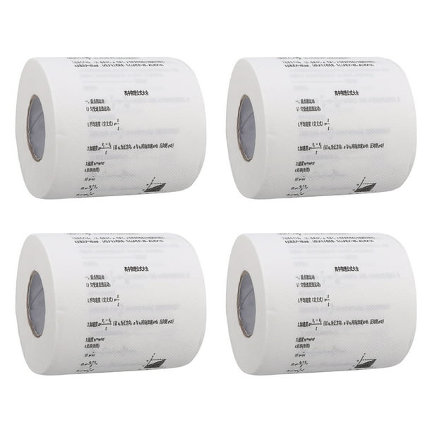 Papel higiénico impreso fórmula de la física química de 4 rollos Papel higiénico divertido