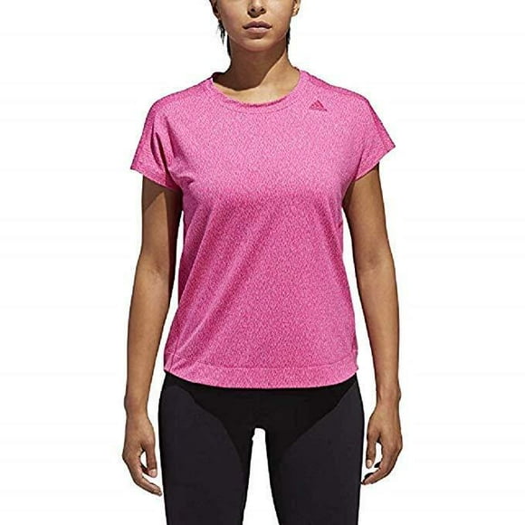 ADIDAS Climalite DH3671 Jacquard TEE Shirt TOP Real Magenta Pink ( S )