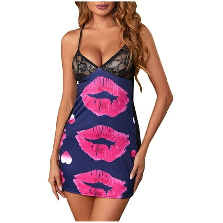 

Lanhui Womens Sling Suspender Lace V-Neck Low-Neck Put Your Underwear Lingerie