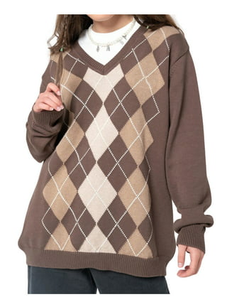 Argyle V Neck Sweater