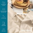 thumbnail image 1 of Sábanas gemelas gemelas de cama con cama de enfriamiento para el dormitorio universitario - 100 % viscosa del juego de láminas de bambú, 3 pcs gemelos xl beige bolsas profundas sábanas suaves BEDSURE Ver descripción, 1 of 2