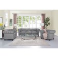 thumbnail image 6 of Naomi Home 3 Piece Modern Chesterfield Living Room Furniture Set, Gray, 6 of 12