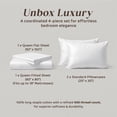 thumbnail image 3 of Loomsnest 100% Long Staple Cotton 400 Thread Count Sateen Sheet Set, Wrinkle Resistant, Deep Pocket, Fits up to 18", Queen, White, 3 of 9