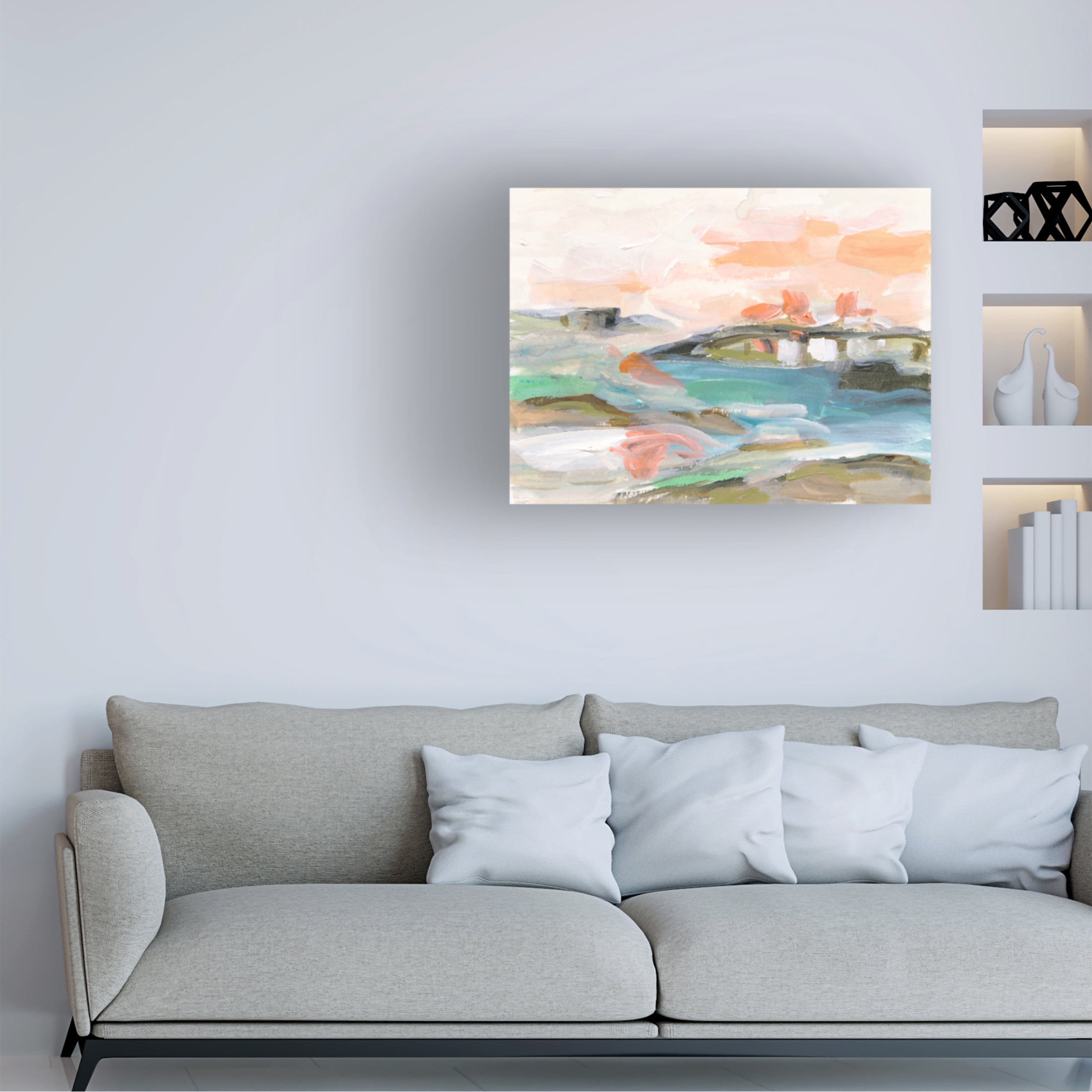 Canvas Wall Art - Melissa Wang 'Dawn Breaking III' Wall Art for Living Room, Bedroom, or Office Décor by Trademark Fine Art - 32 x 24 Inches