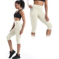 thumbnail image 5 of NELEUS Womens Yoga Capris Leggings For Workout With Pockets Tummy Control High Waist,Black+Gray+Off-White,US Size M, 5 of 8