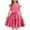 Hot Pink, variant on TGSLY Girls Spring Summer Dresses Flutter Sleeve A-Line with Bowknot Belted Pockets Casual Party Princess Dress for Kids Black 7-8 Years
