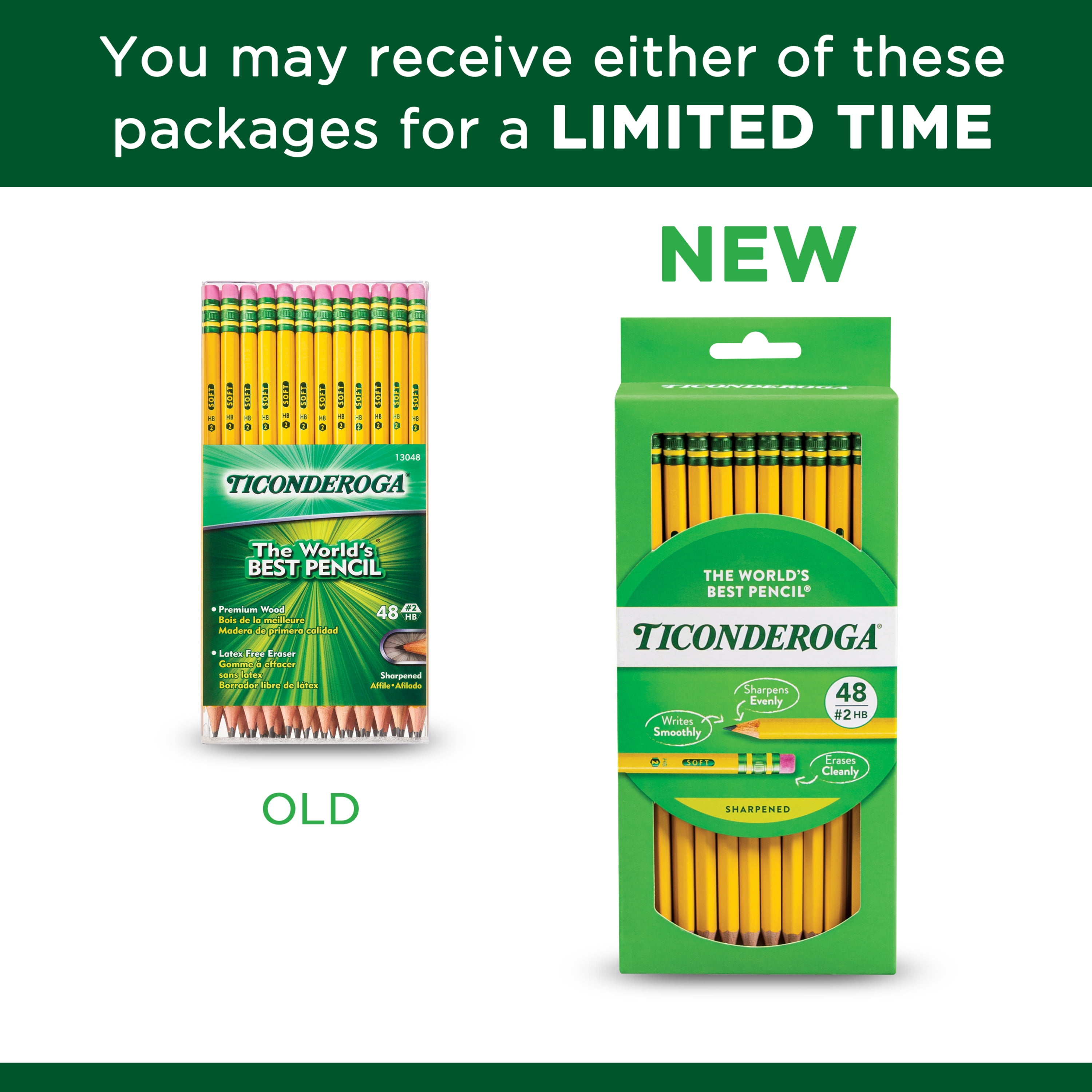 TeachersParadise - Ticonderoga® Pencils, #2 Soft, Neon Stripes, Presharpened,  Pack of 10 - DIX13910