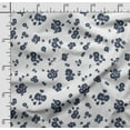 thumbnail image 2 of Soimoi Floral Print, Poly Taffeta Fabric, Decor Sewing Fabric by The Yard 56 Inch Wide, Decorative Fabric for Outdoor Upholstery, Umbrellas and Home Accents, White, 2 of 5