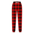 thumbnail image 6 of Active Sweatpants New Teen Girls Plaid Sweatpants Summer Casual Joggers Pants Drawstring Waist Pockets for Travel Yoga Red 3 Years, 6 of 7