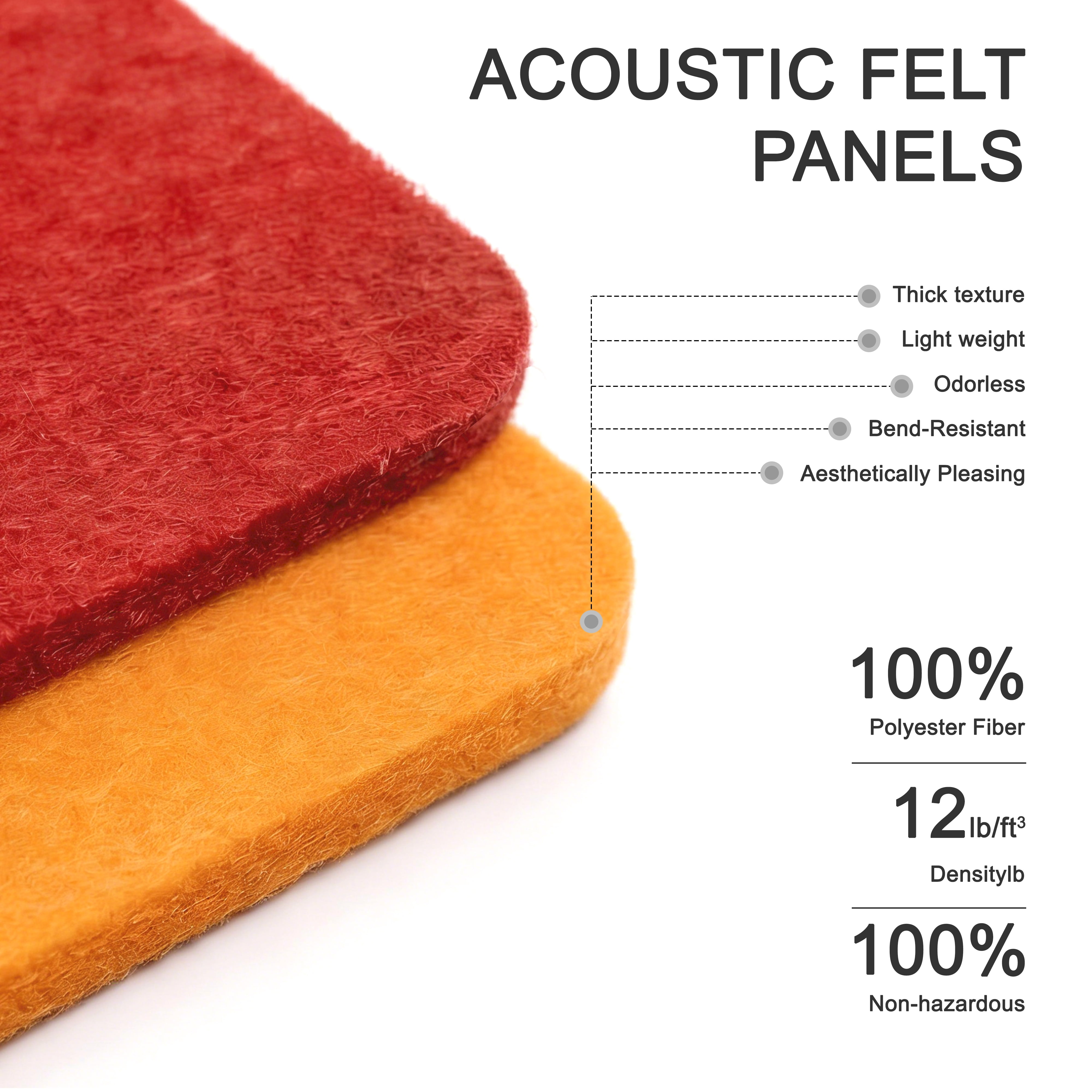 Mifurn 11.8''*15.75'' Felt Bulletin Board, 2 Colors, 6 Pack