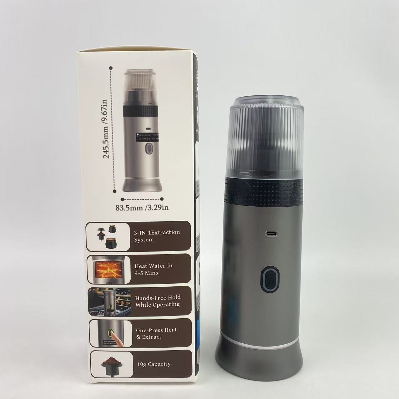 VERSHY Electric coffee makers, Portable Coffee Maker Espresso Machine, Travel Espresso Maker, Cafetera Portatil Expreso with Small Tea Cup, Compatible with Ground Coffee & NS Capsule