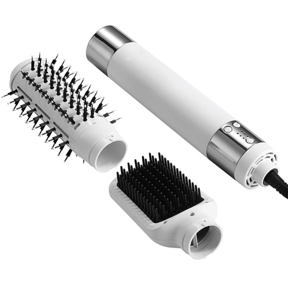 Hair Dryer Brush, Ionic Hot Air Styler with 2 Brush Heads for Volumizing & Styling - Multi-Styling Tool for Drying, Curling, Straightening - Suitable for All Hair Types