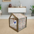 thumbnail image 3 of Hearts Pet House, Colorful Hearts for Valentines Day Love Hand Drawn Happiness Joy Theme, Outdoor & Indoor Portable Dog Kennel with Pillow and Cover, 5 Sizes, Multicolor, by Ambesonne, 3 of 5