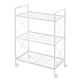 thumbnail image 1 of Estante de almacenamiento SONGMICS de metal de 3 niveles con ruedas de 60 cm de ancho, blanco, 1 of 7
