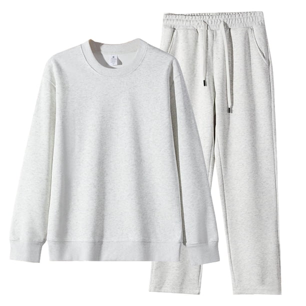 Kalauyu Men's 2 Piece Sweat Suits Set Long Sleeve Sweatshirt Jogging Sweatpants Tracksuits Outfits