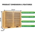 thumbnail image 2 of Bathroom Wall Cabinet Wall Mounted Organizer, Medicine Cabinet, Over The Toilet Storage, Bamboo Medicine Cabinets with Doors and Shelves, Wall Storage for Bathroom Kitchen Living Room, 2 of 8