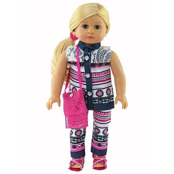 Tribal Pant Set with Purse For 18 Inch Dolls