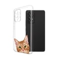 thumbnail image 2 of WIRESTER Transparent Soft Gel TPU Clear Case Slim Protective Cover for Samsung Galaxy A53 5G 6.5" 2022, Animal Orange Tabby Kitten Cat, 2 of 3