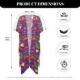 thumbnail image 6 of FKELYI Cinco de Mayo Pepper Cactus Print Womens Bikini Cover Up for Summer Open Front Cardigan Beach Cover Ups Comfy Beach Kimono Beachwear Ladies Cruise Outfits Resort Wear, 6 of 6