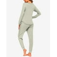 thumbnail image 5 of Ekouaer Womens Pajamas Set Long Sleeve Loungewear Soft Lounge Set Joggers with Pockets, 5 of 7