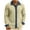 Khaki, variant on Men's Denim Patchwork Linen Shirts - Stylish Long Sleeve Button Down Loose Lapel Business Casual Shirts White XL(XL)