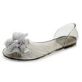 thumbnail image 1 of Sandalias de cristal informales para mujer a la moda, zapatos de gelatina, sandalias planas con flores de encaje Wmkox8yii  shjk4409, 1 of 2