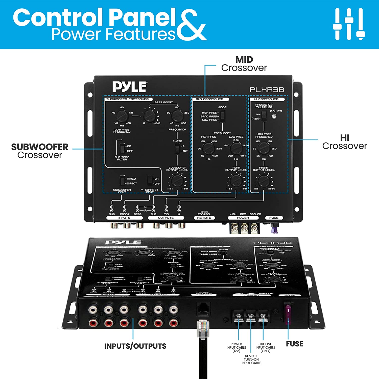3-Way Electronic Crossover Network w/ Remote Subwoofer Control