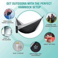 thumbnail image 4 of Portable outdoor hammock for camping 210D Nylon swing hammock for garden (Brown Black/270X140Cm), 4 of 5