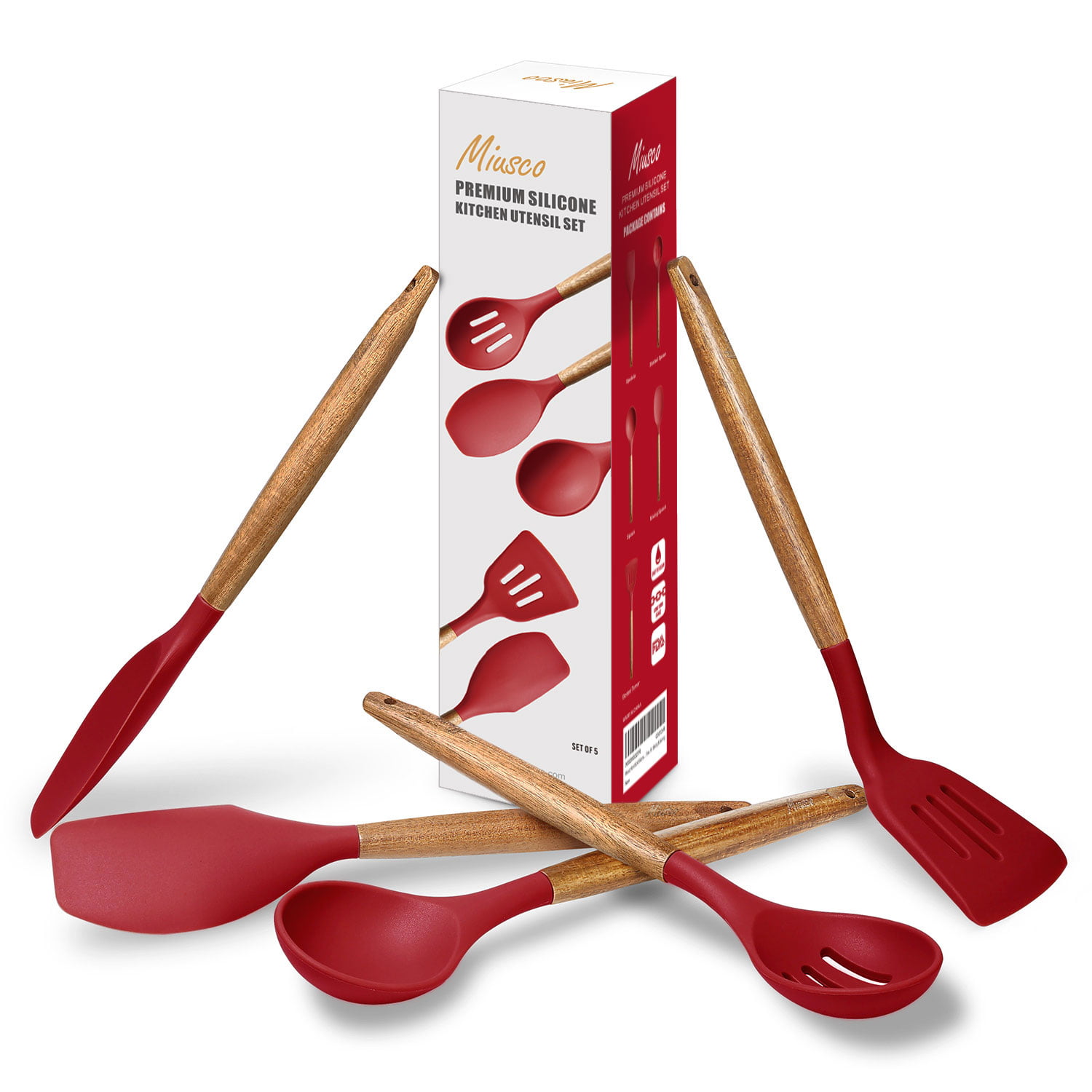 26 PCS Silicone Cooking Utensil Set,Stainless Steel Kitchen Utensils  Set,Non-Stick Heat Resistant,Red - Yahoo Shopping