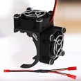 thumbnail image 4 of Btafrte 27000RPM Disipador Calor Ventilador Refrigeración Piezas Control Remoto para 1/8 1/10 1/12 RC Car (Negro), 4 of 9