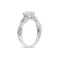 thumbnail image 2 of 3/4 Carat (Ctw) Light Aquamarine Infinity Ring in 10K White Gold with Diamonds for Women, 2 of 5
