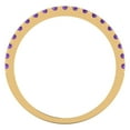 thumbnail image 5 of 0.57 ct Brilliant Round Cut Natural Amethyst 18K Yellow Gold Stackable Band SZ 6.25, 5 of 6