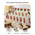 thumbnail image 4 of Cute Ladybugs Couch Cover, Spring Botanical Leaves Beige Sofa Cover Blanket for 3 Cushion Couch, Sectional Sofa Slipcover Furniture Protector for Living Room Bedroom 71''x134'', 4 of 9