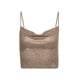 thumbnail image 4 of Txlixc Blusa de verano para mujeres, correas de espaguetis brillantes, negras cuello V de corte bajo para niñas Txlixc moda, 4 of 6