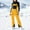 Waterproof-Yellow, variant on Ski Bibs Women Warm Winter Waterproof Overalls Trendy Snowsuits Adjustable Straps Snowboarding One Piece Windproof Elastic Waisted Skiing Pants with Pockets