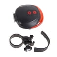 thumbnail image 1 of Ciclismo bicicleta trasera cola advertencia de seguridad 5 LED láser lámpara intermitente luz B, 1 of 7